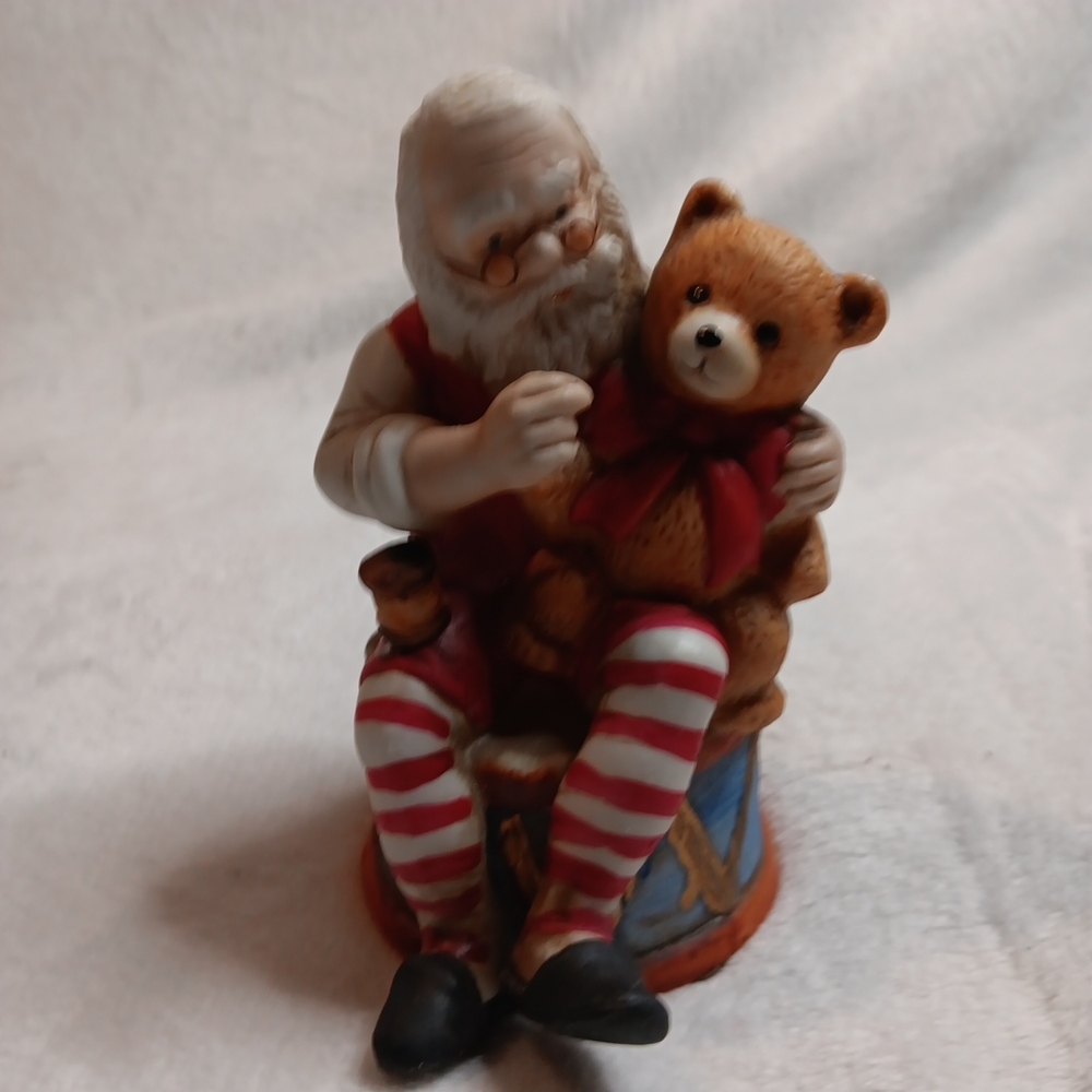 Santa Claus and Teddy Bear Music Box